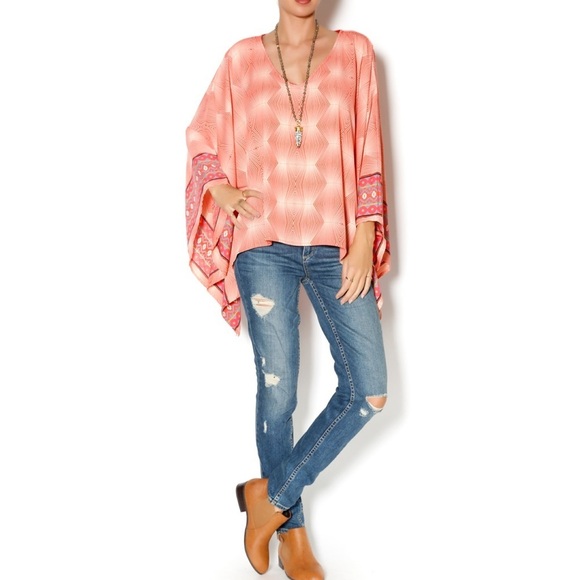 Pronto Flyaway kimono Bohemian festival top - Picture 1 of 15